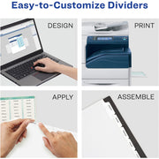 Avery® Print & Apply Clear Label Dividers - Index Maker Easy Peel Printable Labels, 1 Pack
