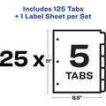 Avery Index Maker Index Divider, White, 1 Box, AVE11423