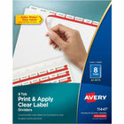 Avery® Print & Apply Clear Label Dividers - Index Maker Easy Apply Label Strip, 1 Box