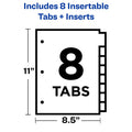 Avery Office Essentials Insertable Dividers, Buff, 8 / Set, AVE11468