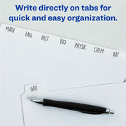 Avery® Plain Tab Write-On Dividers, 1 Box
