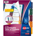 Avery Ready Index Customizable TOC Binder Dividers, Clear, 1 Set, AVE11816