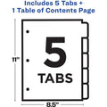 Avery Ready Index Customizable TOC Binder Dividers, Clear, 1 Set, AVE11816