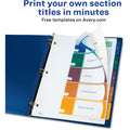 Avery Ready Index Customizable TOC Binder Dividers, Clear, 1 Set, AVE11816