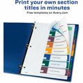 Avery Ready Index Customizable TOC Binder Dividers, Clear, 1 Set, AVE11817
