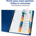 Avery Ready Index Customizable TOC Binder Dividers, Clear, 1 Set, AVE11818