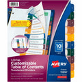 Avery Ready Index Customizable TOC Binder Dividers, Clear, 1 Set, AVE11818