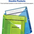 Avery Big Tab Insertable 2-Pocket Dividers, Multicolor, 1 Set, AVE11906
