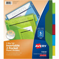 Avery Big Tab Insertable 2-Pocket Dividers, Multicolor, 1 Set, AVE11906