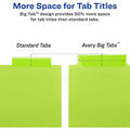 Avery Big Tab Insertable 2-Pocket Dividers, Multicolor, 1 Set, AVE11907