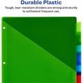 Avery Big Tab Insertable 2-Pocket Dividers, Multicolor, 1 Set, AVE11907
