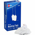Avery Marking Tags, Strung, 1-3/4" x 1-3/32", 1,000 Tags (12204), White, 1000 / Box, AVE12204