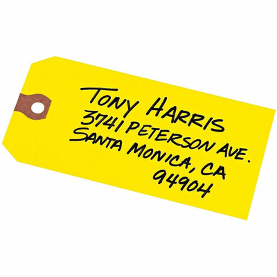 Avery Unstrung Shipping Tags, 11.5 pt. Stock, 4-3/4" x 2-3/8", 1,000 Yellow Hang Tags, 1000 / Box — view 1