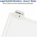 Avery Individual Bottom Tab Legal Dividers, White, 8.50" Width x 11" Length, 1 Pack, AVE12395