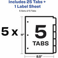 Avery Print & Apply Translucent Dividers, 1 Pack, AVE12449