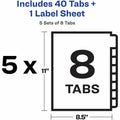 Avery Index Maker Index Divider, Translucent, 1 Pack, AVE12450
