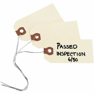 Avery Shipping Tags with Wire, 11.5 pt. Stock, 3-1/4" x 1-5/8", 1,000 Manila Hang Tags, 1000 / Box, AVE12602