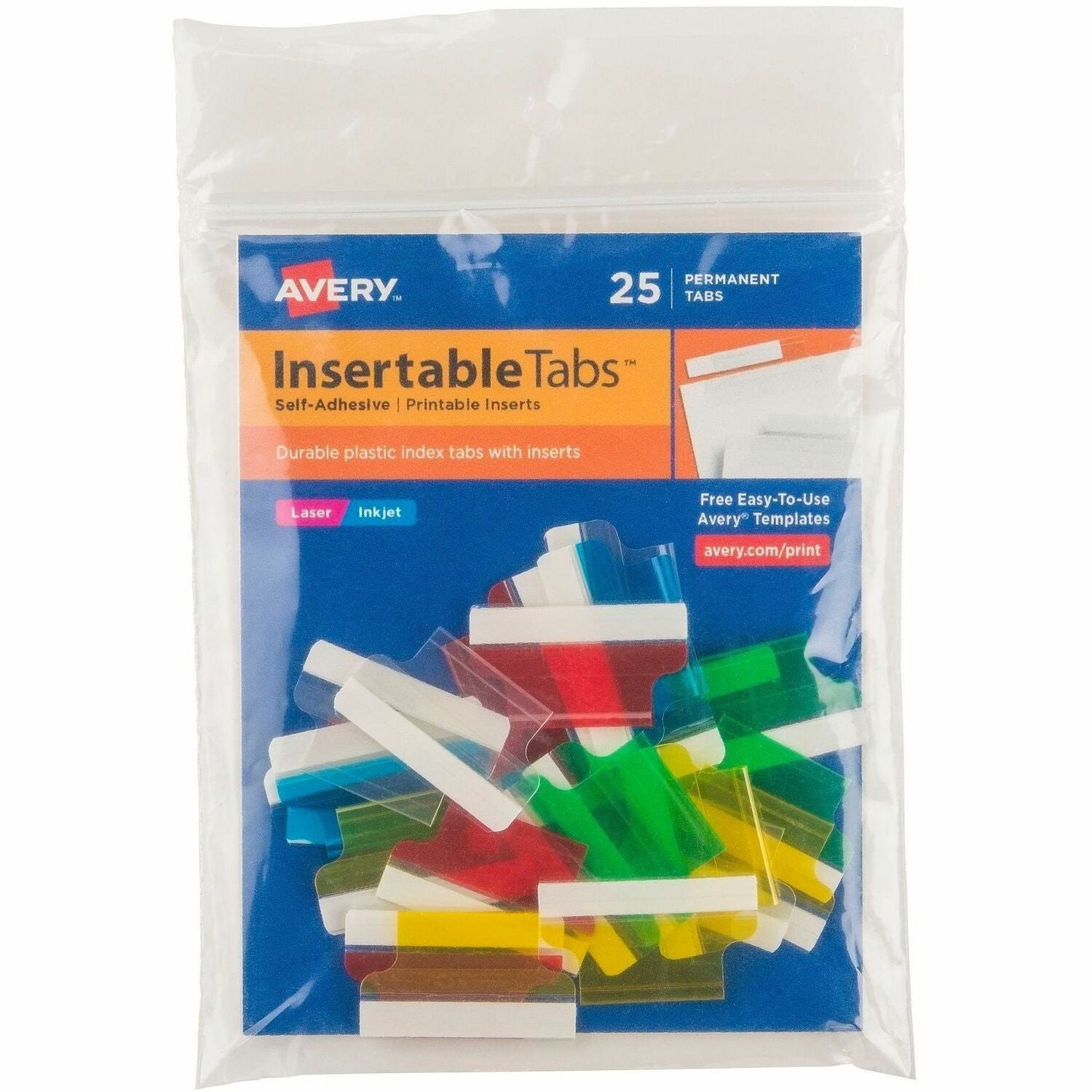 Avery® Index Tabs with Printable Inserts, 1 Pack