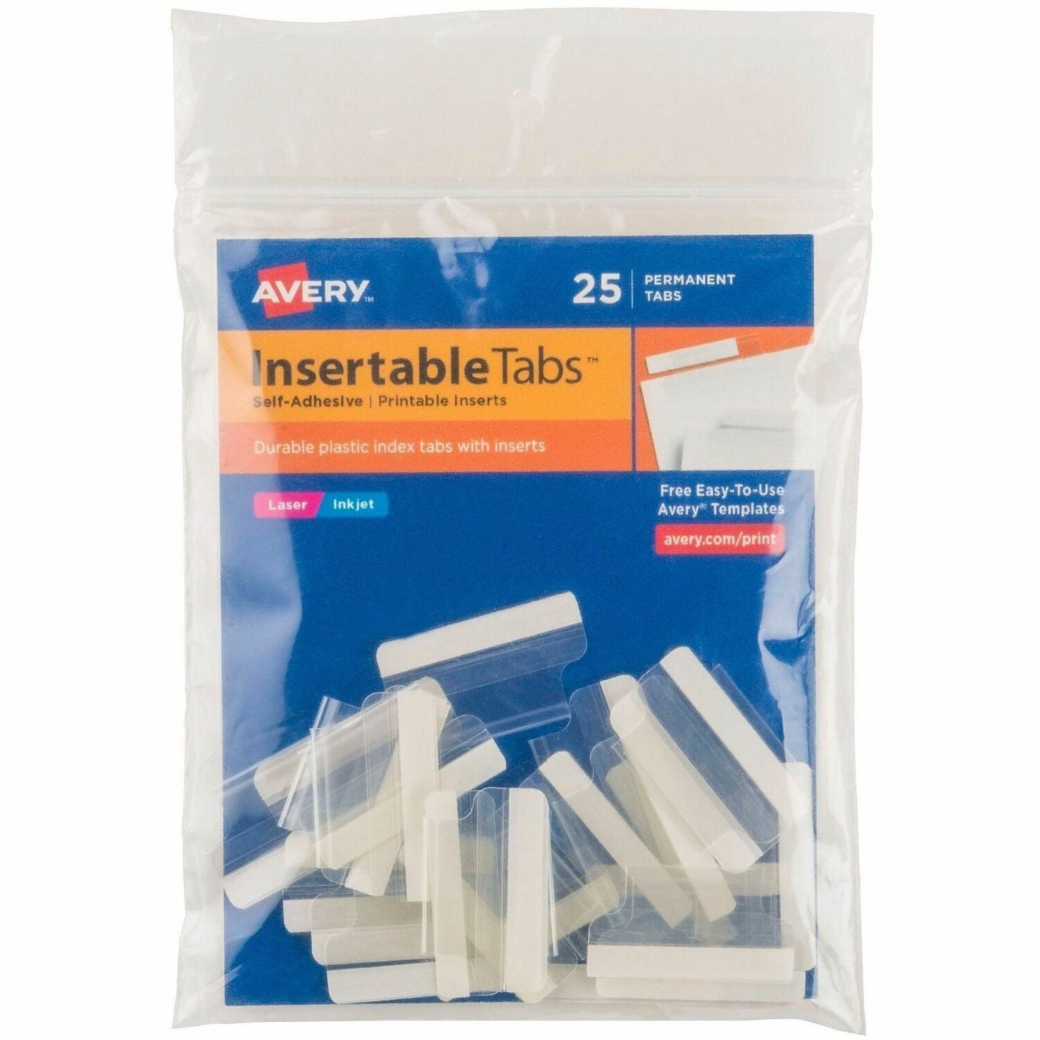 Avery® Index Tabs with Printable Inserts, 1 Pack