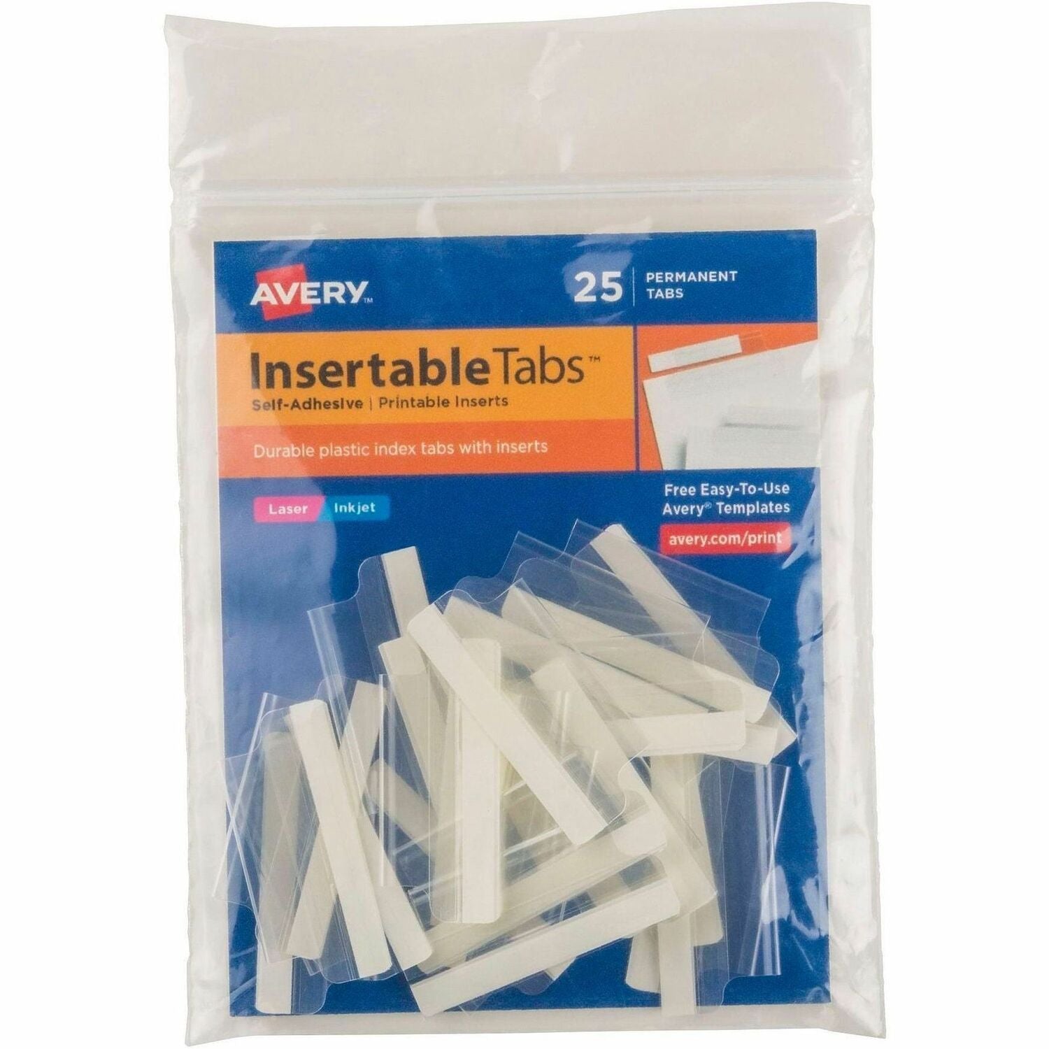 Avery® Index Tabs with Printable Inserts, 1 Pack