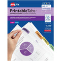 Avery Printable Repositionable Tabs, Assorted, 80 / Pack, AVE16283