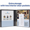 Avery Durable View 3 Ring Binder, 0.5" Slant Rings, 1 Black Binder (17001), 8 1/2" Width x 11" Length, AVE17001
