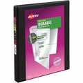 Avery Durable View 3 Ring Binder, 0.5" Slant Rings, 1 Black Binder (17001), 8 1/2" Width x 11" Length, AVE17001