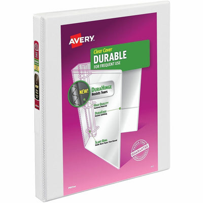 Avery Durable View 3 Ring Binder, White, 8 1/2" Width x 11" Length, AVE17002