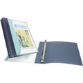 Avery Flexible View 3 Ring Binder, 1 Inch Round Rings, 1 Gray Binder (17676), 8 1/2" Width x 11" Length, AVE17676