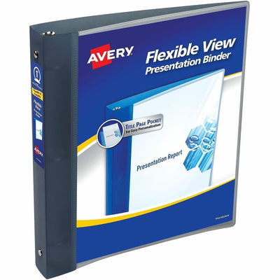 Avery Flexible View 3 Ring Binder, 1 Inch Round Rings, 1 Gray Binder ), 8 1/2" Width x 11" Length, 12EA/CT — view 1
