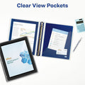 Avery Flexi-View 3 Ring Binder, Navy Blue, 8 1/2" Width x 11" Length, AVE17685