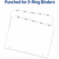 Avery Print-On 3-Hole Punched High-Speed Copier Tabs, White, 30 Set, AVE20406