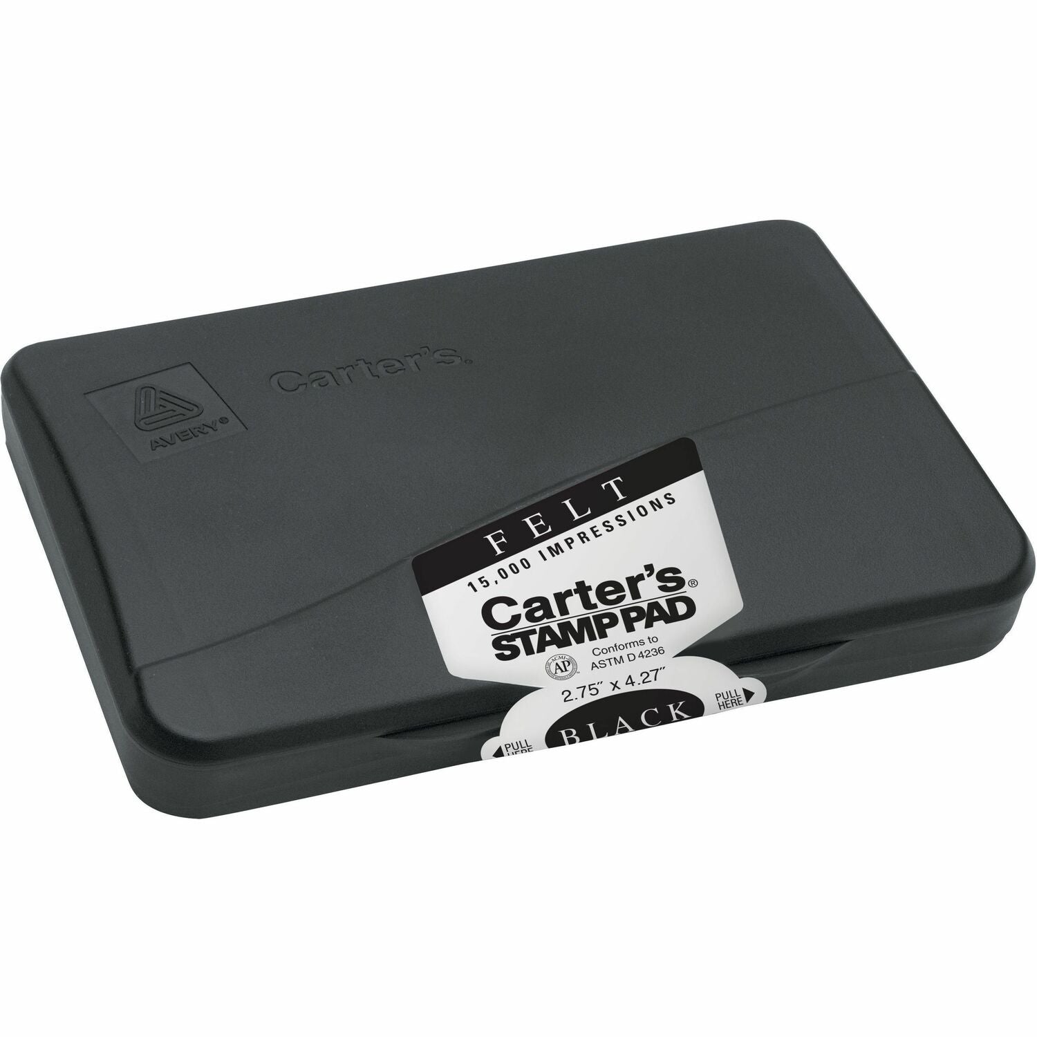 Carter's® Felt Black Stamp Pad, 2.75" x 4.27" (21081), 1 Each