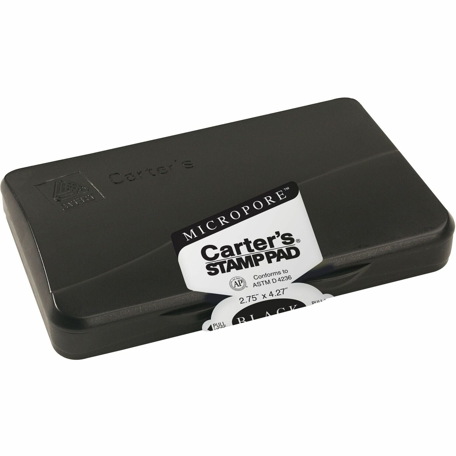 Carter's® Micropore® Black Stamp Pad, 2.75" x 4.27", 1 Each