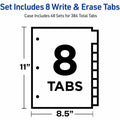 Avery Big Tab Write & Erase 8-Tab Dividers (23079), White, 1 Set, AVE23079