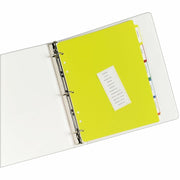 Avery® Plastic Tab Dividers w/ White Labels, 1 Set