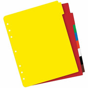 Avery® Plastic Tab Dividers w/ White Labels, 1 Set