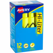 Avery® Desk-Style, Fluorescent Yellow, 1 Count (24000), 1 Dozen