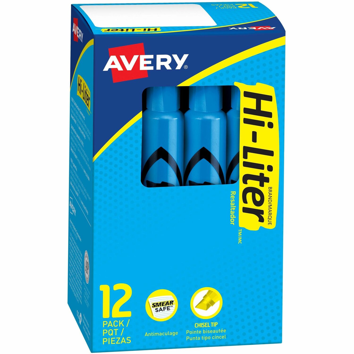 Avery® Desk-Style, Fluorescent Blue, 1 Count (24016), 1 Dozen