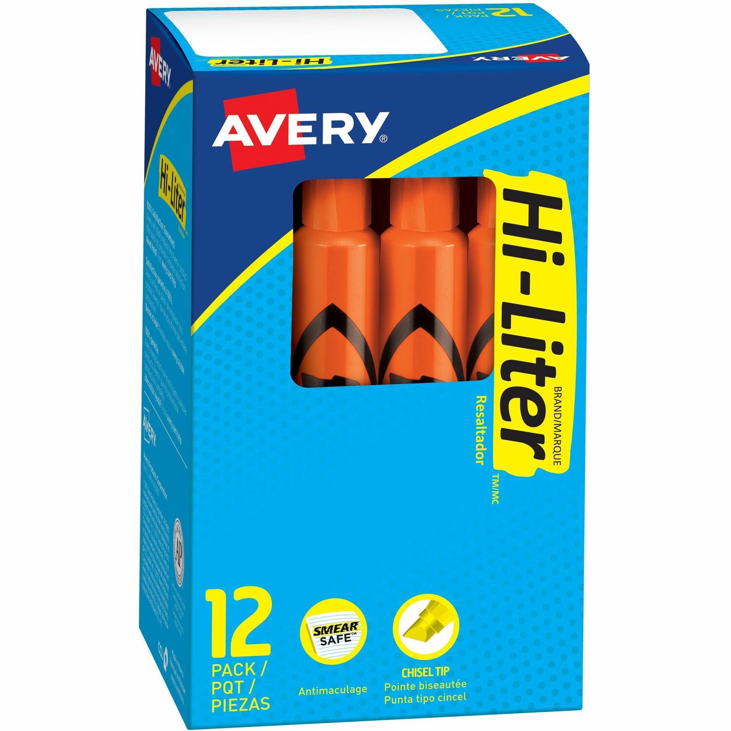 Avery® Desk-Style, Fluorescent Orange, 1 Count (24050), 1 Dozen