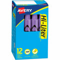 Avery Desk Style HI-LITER, Fluorescent Purple, 1 Dozen, AVE24060