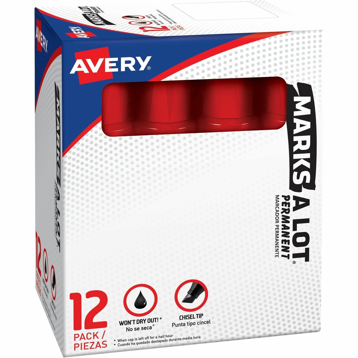 Avery® Marks A Lot Jumbo Permanent Markers, 1 Dozen