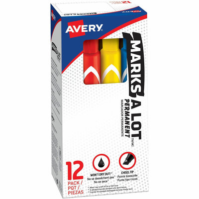 Avery Marks A Lot Marks A Lot Permanent Markers - Large Desk-Style Size, 12 / Set — view 1