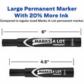 Avery Marks A Lot Marks A Lot Permanent Markers - Large Desk-Style Size, 12 / Set, AVE24800