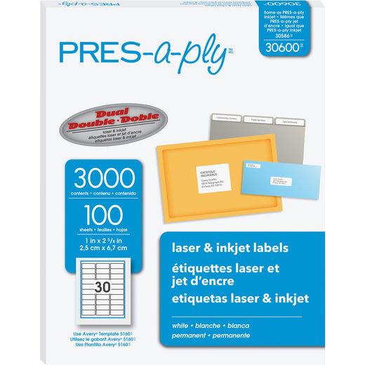 PRES-a-ply Labels, 1 Box