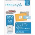 Avery PRES-a-ply White Labels, 2000 / Box, AVE30601