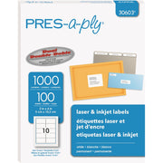 PRES-a-ply White Labels, 1 Box