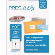 PRES-a-ply White Labels, 1 Box