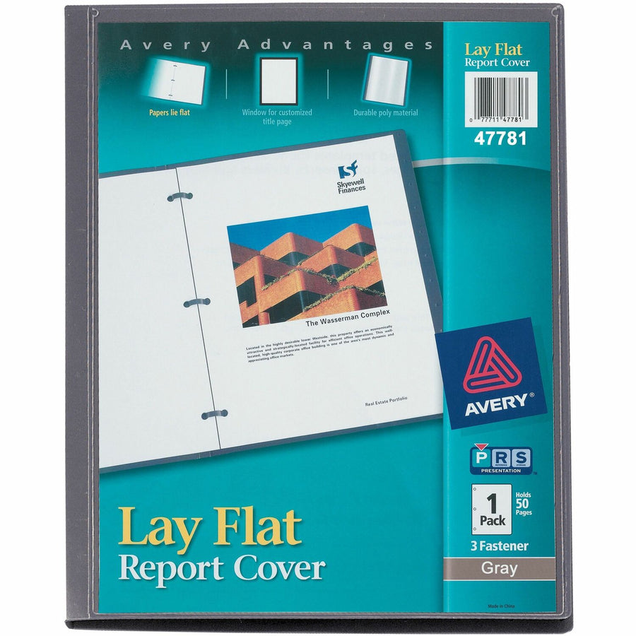 Avery Letter Report Cover, Gray, 8 1/2" Width x 11" Length, 24EA/CT — view 1