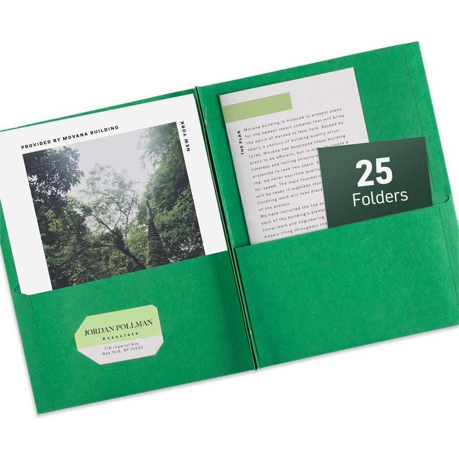Avery Letter Report Cover, Green, 8 1/2" Width x 11" Length, 25 / Box — view 1